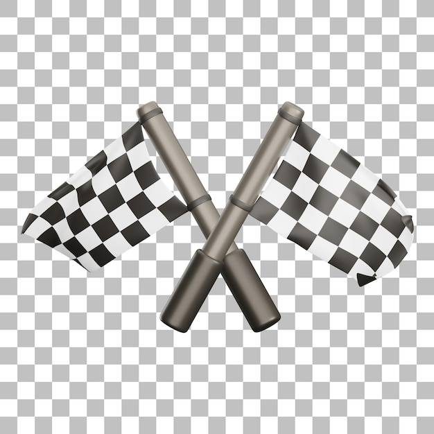 3d race flag illustration