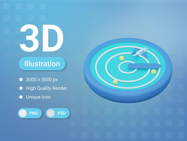 PSD 3d radar navigation