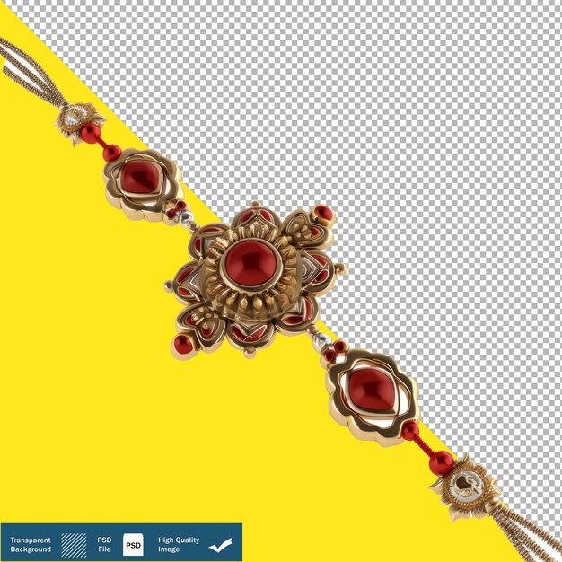 PSD 3d rakhi on white background realistic hd v52 stylized 50 transparent background png psd