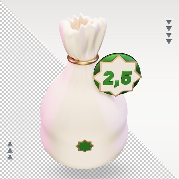 3d ramadan candle icon rendering top view