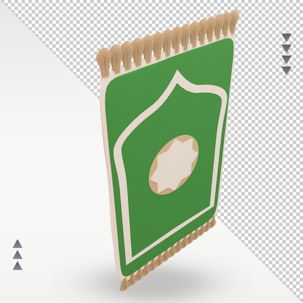 3d ramadan Carpet icon rendering left view