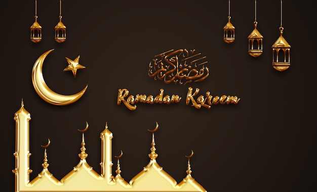 3d ramadan greetings islamic holiday