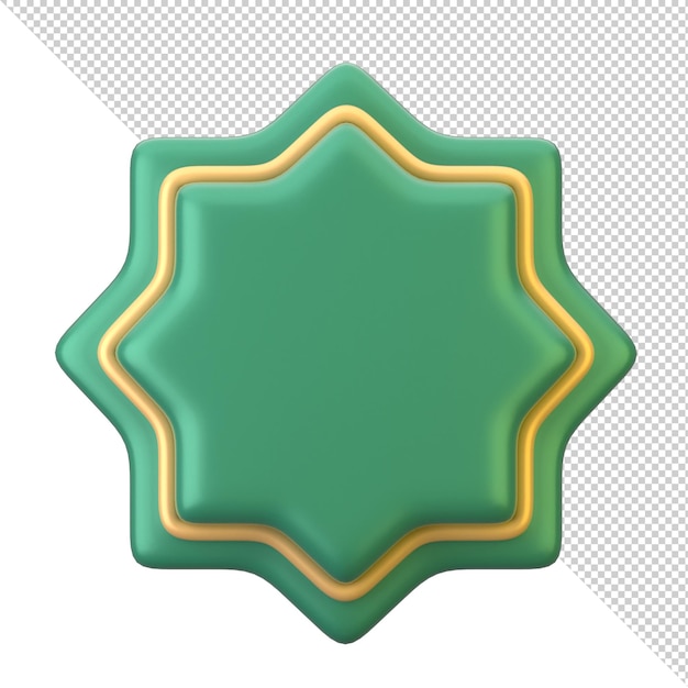 3d ramadan islamic triangle simbol icon
