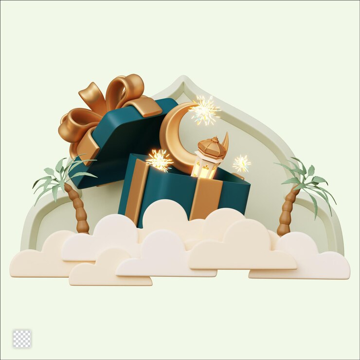 PSD 3d ラマダン・カリーム イラスト