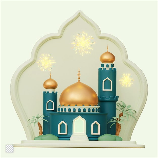 PSD 3d ramadan kareem illustration