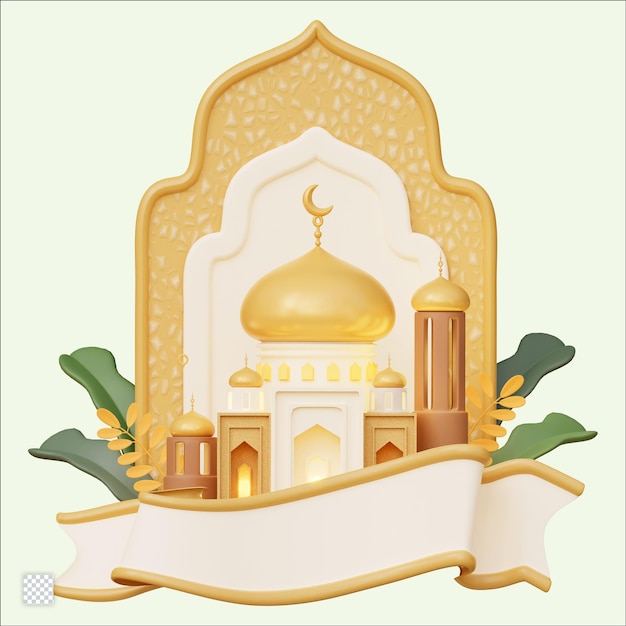 PSD illustrazione 3d di ramadan kareem