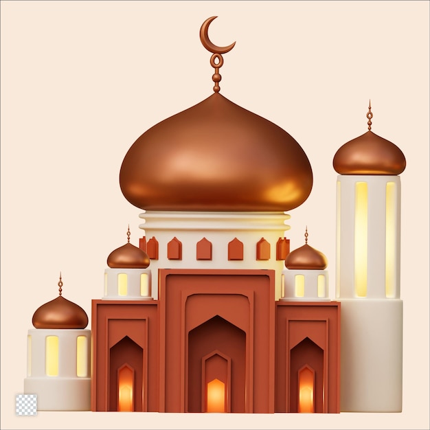 PSD 3d ramadan kareem ornamenty ilustracja