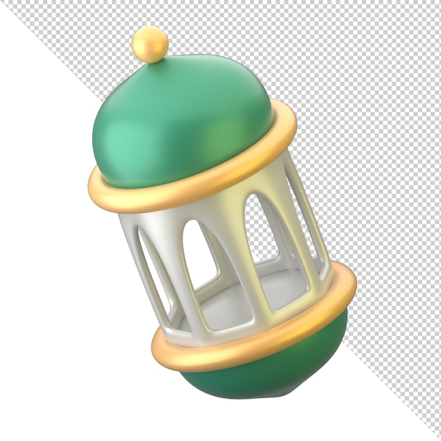 PSD iconica della lanterna del ramadan 3d