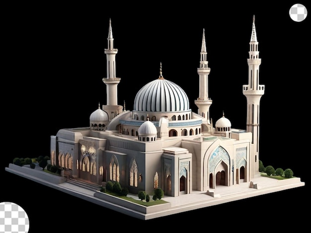 PSD 3d маленькая мечеть рамадан png прозрачный