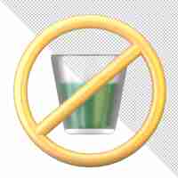 PSD 3d ramadan no drinking fasting icon