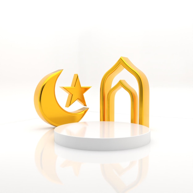 3d ramadan podium voor realistische weergave van productplaatsing