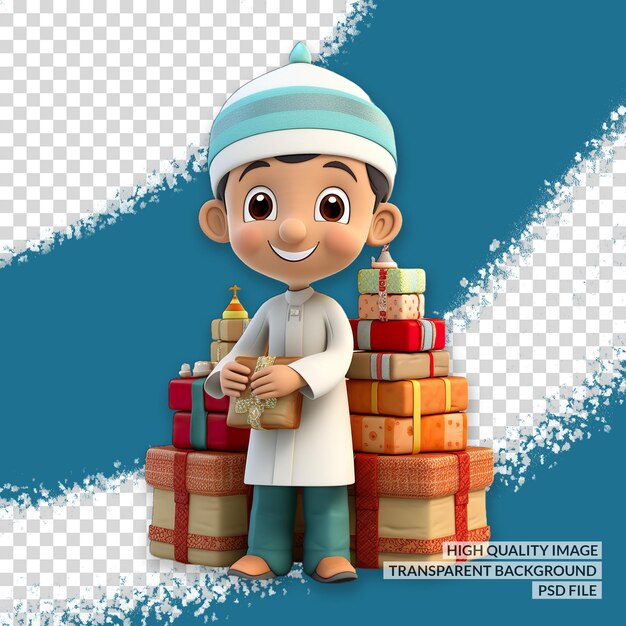 PSD 3d ramadhan character 3d png clipart transparent isolated background