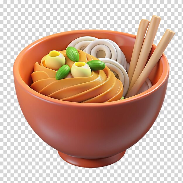 PSD 3d ramen isolato su sfondo trasparente