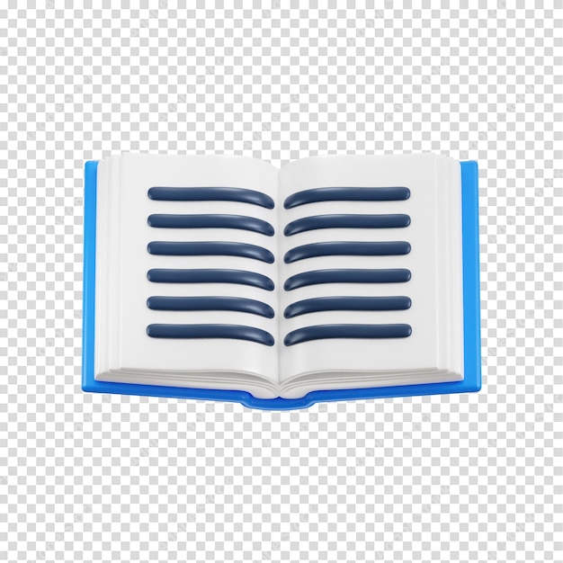 3D 読書 アイコン アイコン コンセプト アイコン イラスト