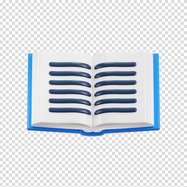 PSD 3d reading book icon concept of education icon illustration