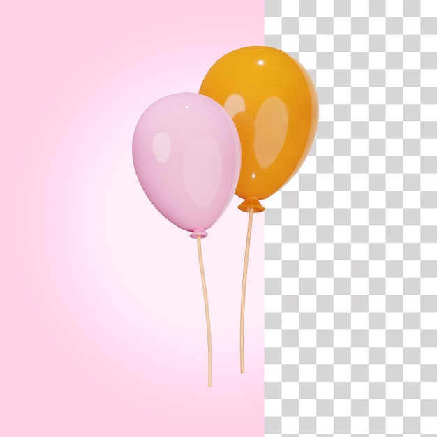 3d realistic balloon illustration