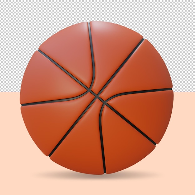 PSD 3d realistic basketball psd premium psd