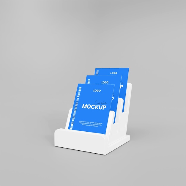 PSD 3d realistic business card holder mockup