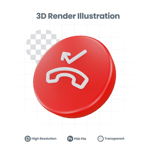 3D Realistic call forwarding Icon For Web Mobile App Social Media Promotion