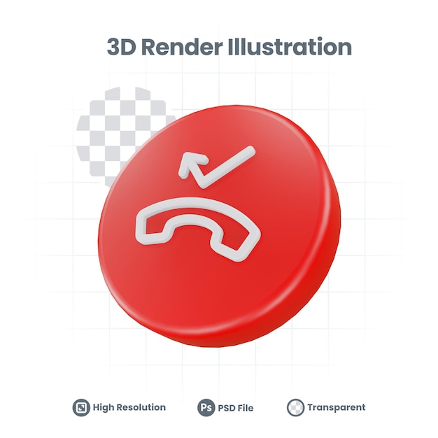 PSD 웹 모바일 앱 소셜 미디어 프로모션을 위한 3d 현실적인 착신 전환 아이콘