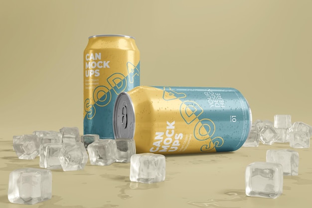 3D Realistic Can Mockup