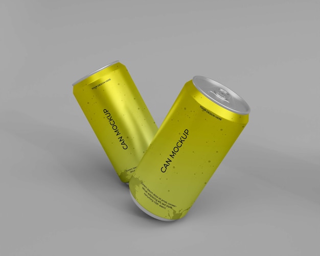 PSD 3d realistic can mockup