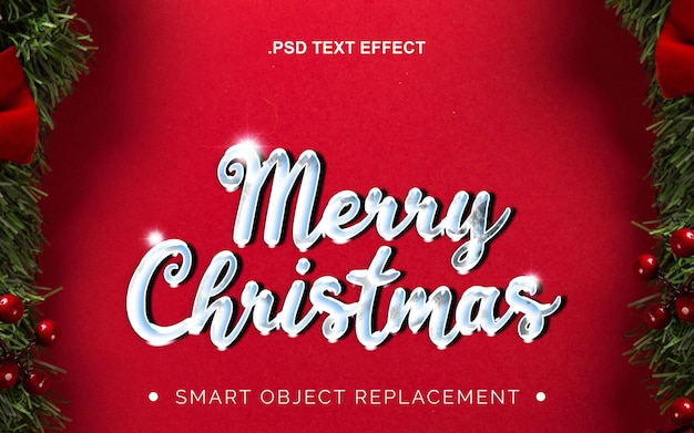 3D realistic Christmas Theme Winter Text Effect