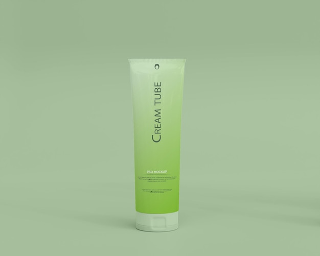 3d Realistic Cream Tube And Box Mockup