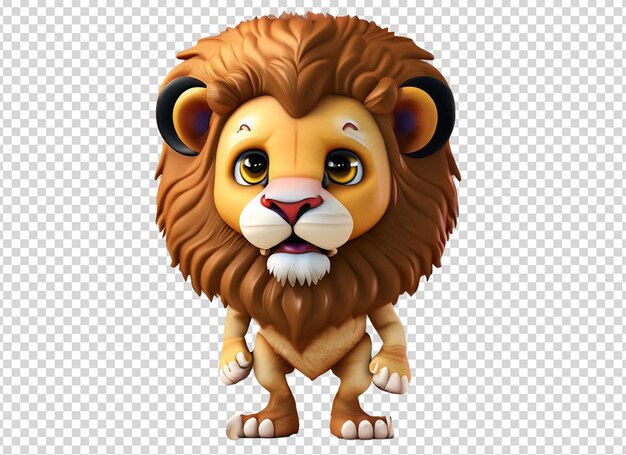 3d realistic cute lion mascot su sfondo bianco 3d realism cute lion mascot su sfondobio bianco