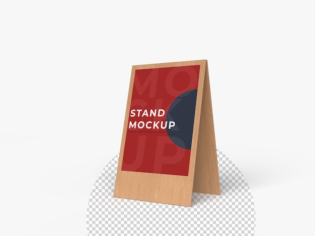 3d realistic floor wood standing folding sandwich board mockup blank portable vertical info placard sign holder stand for welcome sign greeting banner ads showcase sidewalk or caution sign