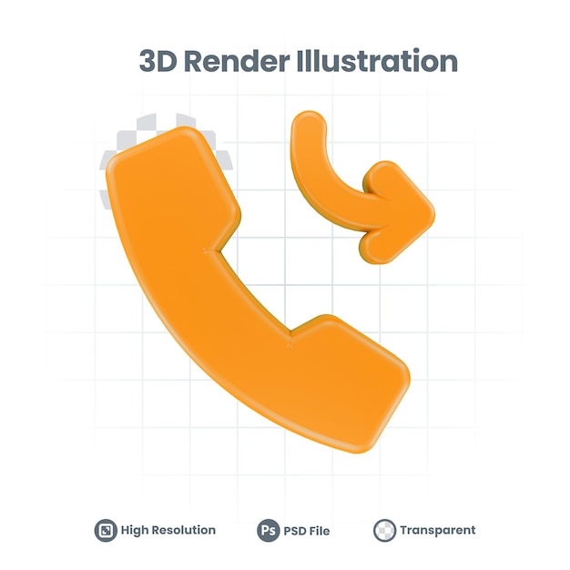 Web モバイル アプリのソーシャル メディアのプロモーションのための 3 d のリアルなフォワード コール アイコン