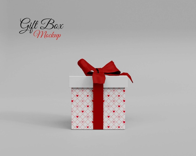 PSD 3d realistic gift box mockup