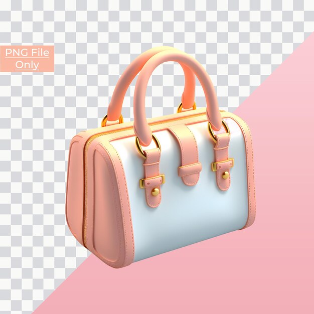 3d realistic handbag and luxury fashion women bag premium psd