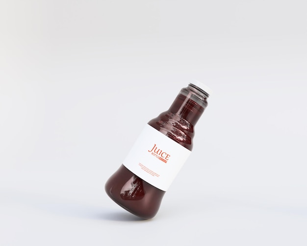 Mockup di bottiglia di succo realistico 3d