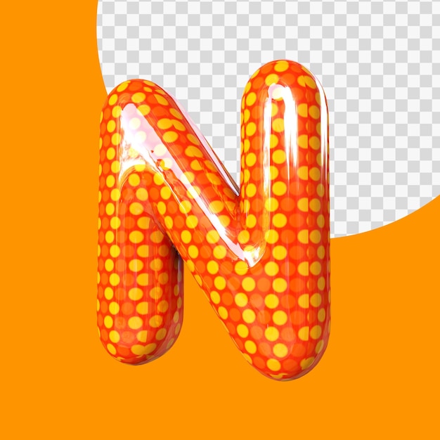 3d現実的な文字nヘリウム箔バルーンアルファベット