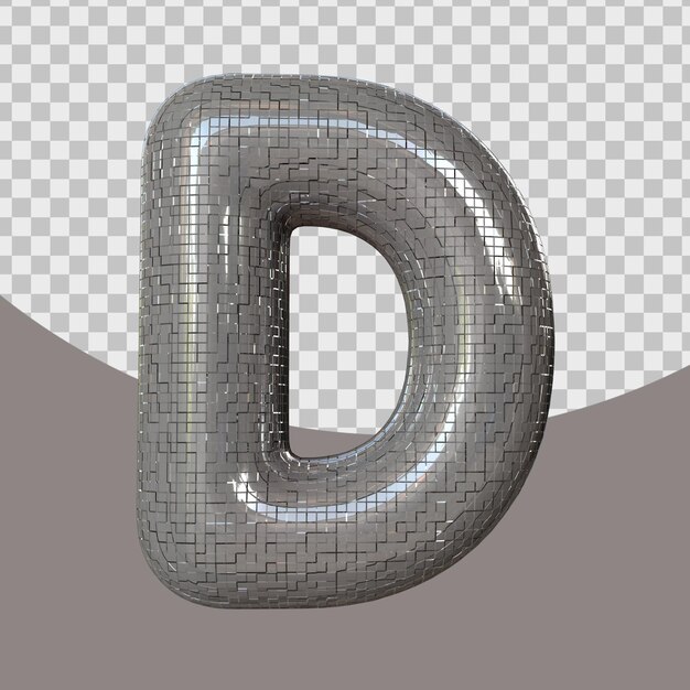 PSD 3d realistic letter