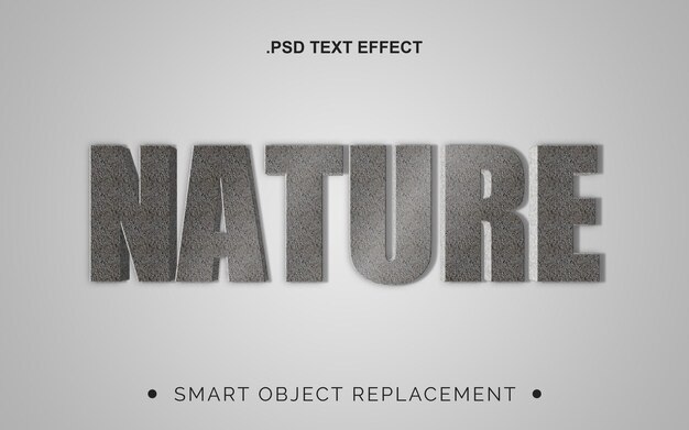 3d realistic nature texture text effect