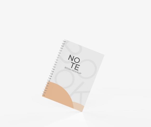 PSD 3d realistic note and book mockup