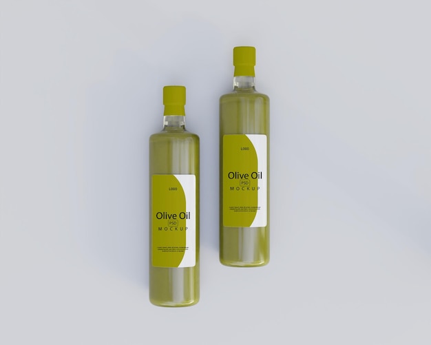 3d Realistic Olive Oil Mockup