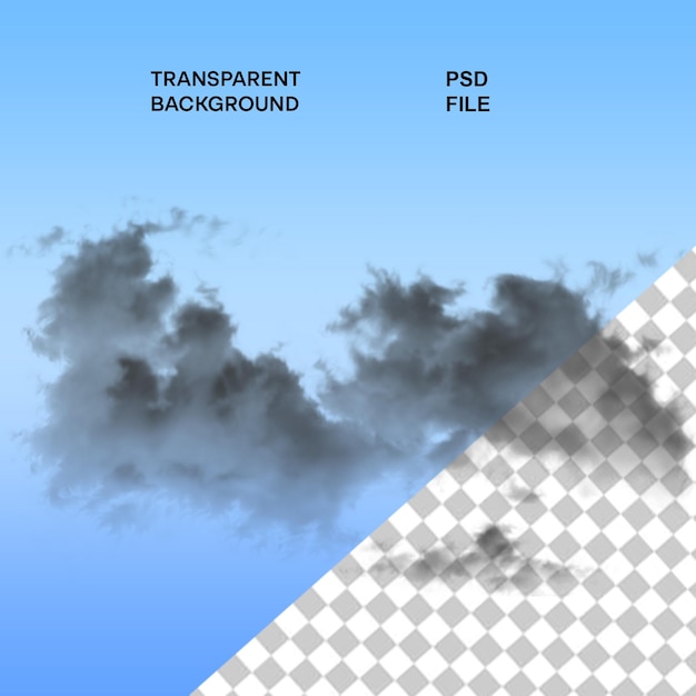 3d realistic overlay clouds isolated on transparent background real transparency effect