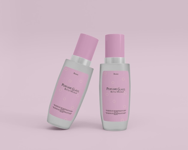 Mockup di bottiglia di profumo realistico 3d