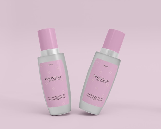 Mockup di bottiglia di profumo realistico 3d