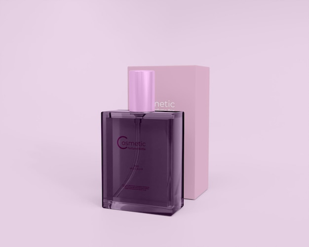 Mockup di bottiglia di profumo realistico 3d