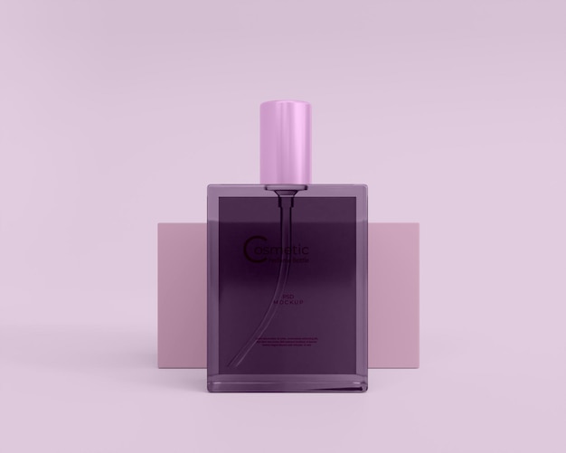 3d realistic perfume bottle mockup