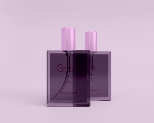 Mockup di bottiglia di profumo realistico 3d