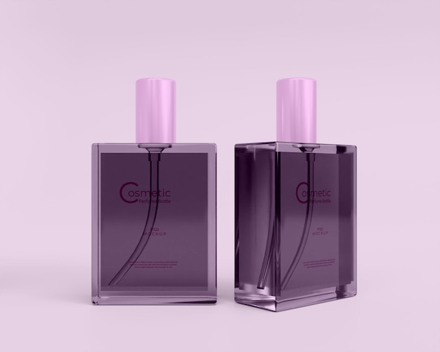 Mockup di bottiglia di profumo realistico 3d