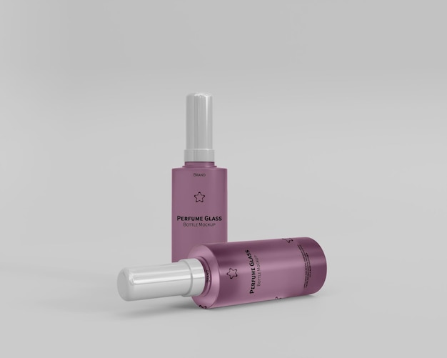 Mockup di bottiglia di profumo realistico 3d