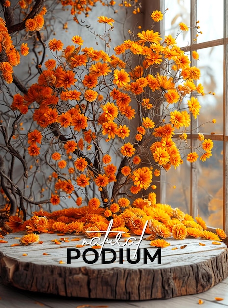 PSD 3d realistic podium background for product display