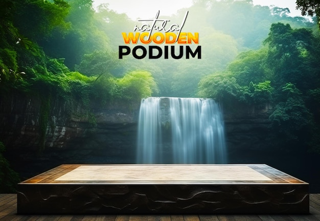 PSD 3d realistic podium background for product display