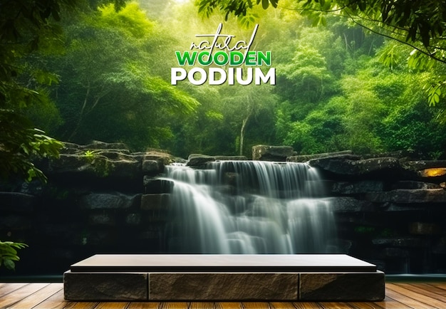 PSD 3d realistic podium background for product display